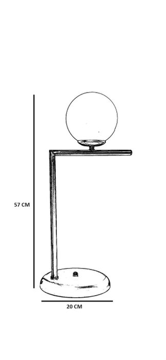 Opviq Lámpara de Mesa Ámbar con Cuerpo de Metal y Tapa de Vidrio Opviq Lámpara de Mesa Ámbar con Cuerpo de Metal y Tapa de Vidrio